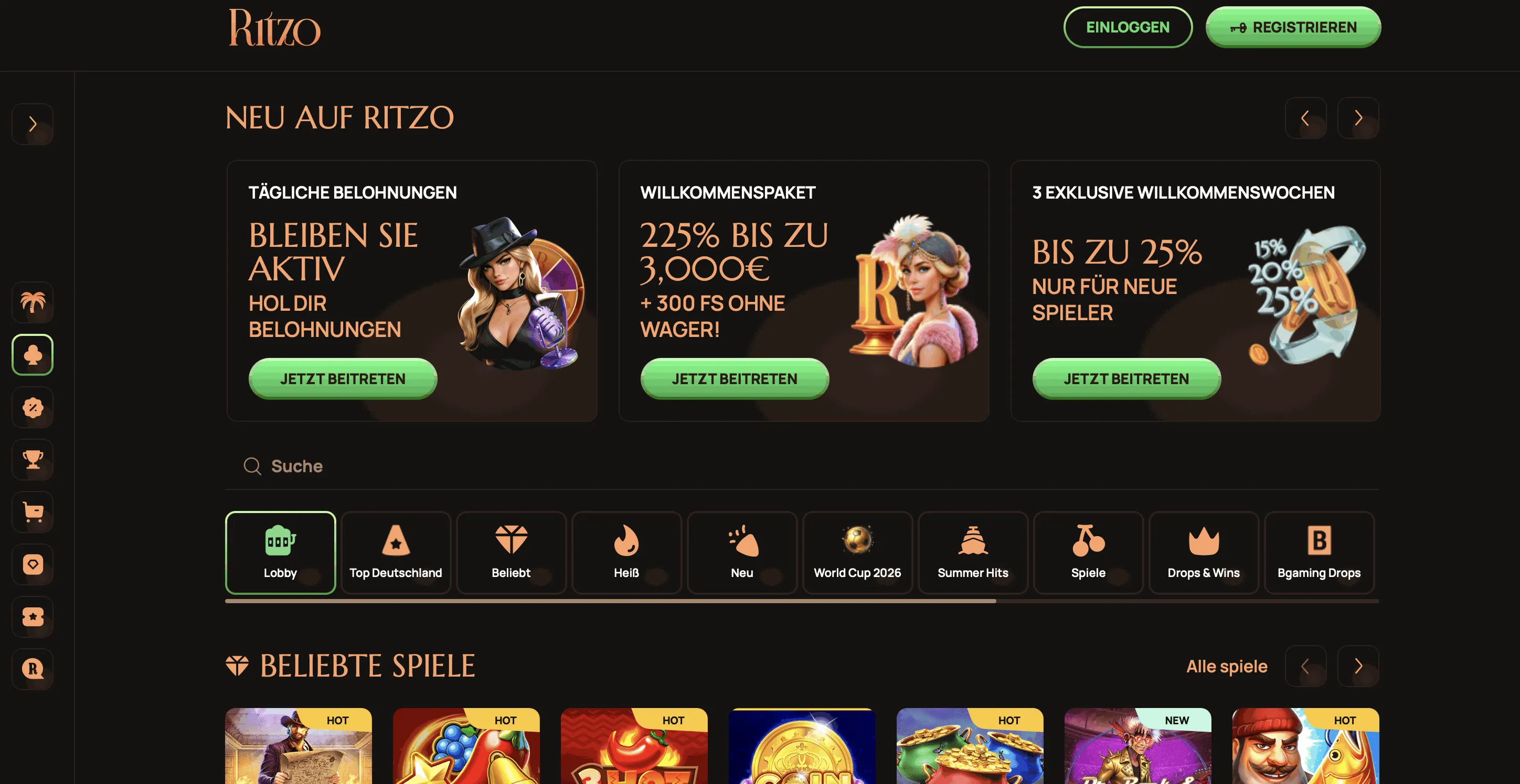 Ritzo Casino Startseite